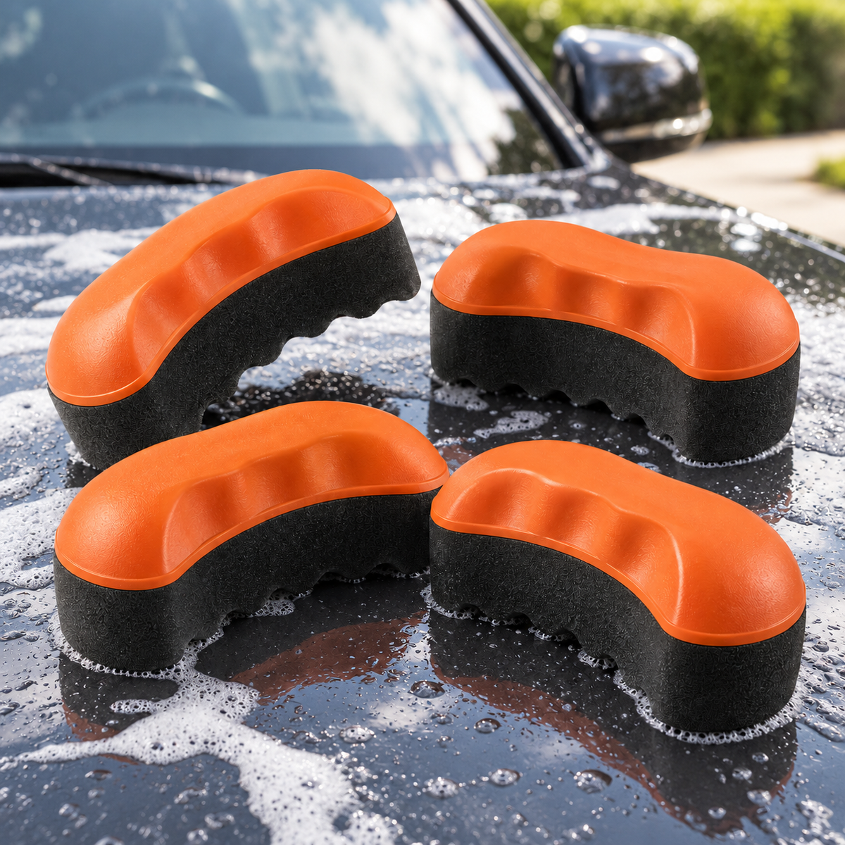 FlexEdge Tire Dressing Applicators — 4 Piece Set — lifestyle
