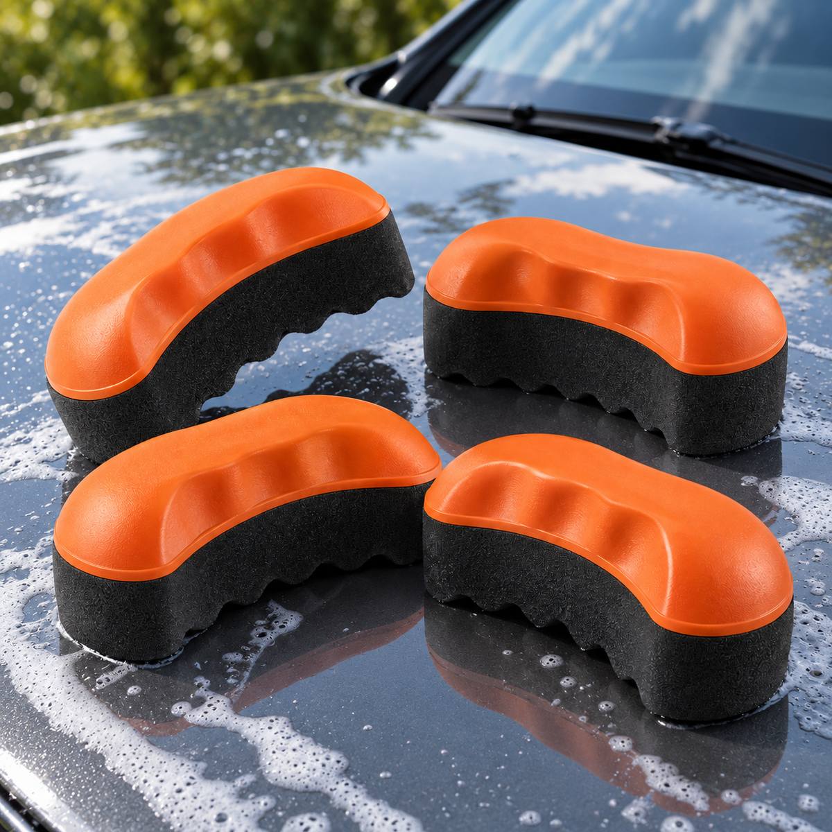 FlexEdge Tire Dressing Applicators — 4 Piece Set — overview