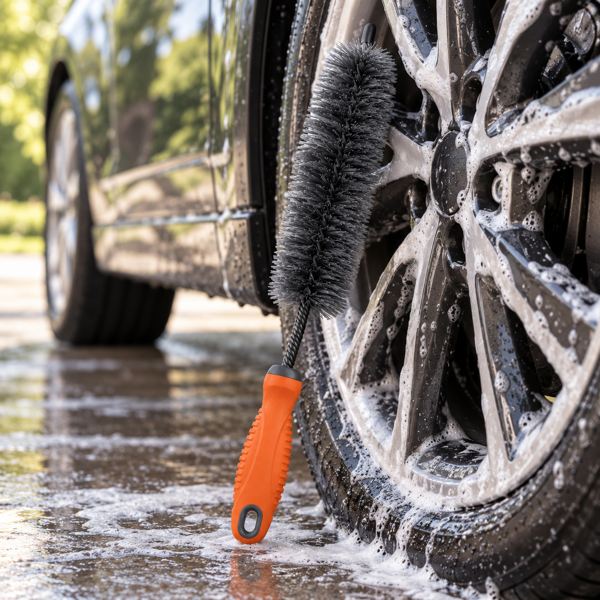 GritReach Wheel Barrel Brush — lifestyle