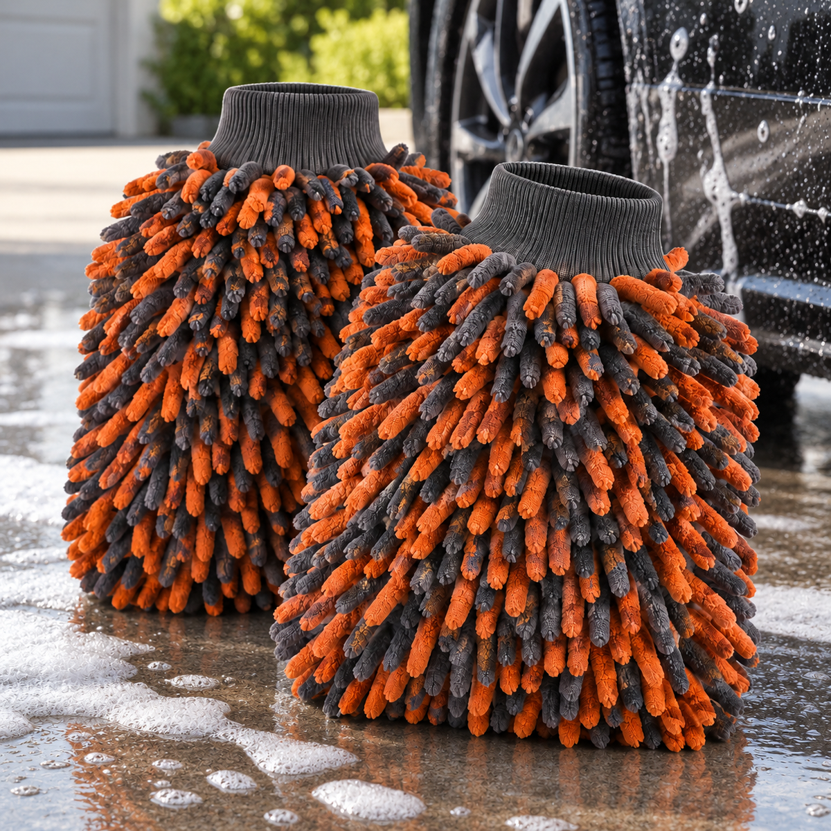 PlushArc Microfiber Wash Mitt Pair — overview