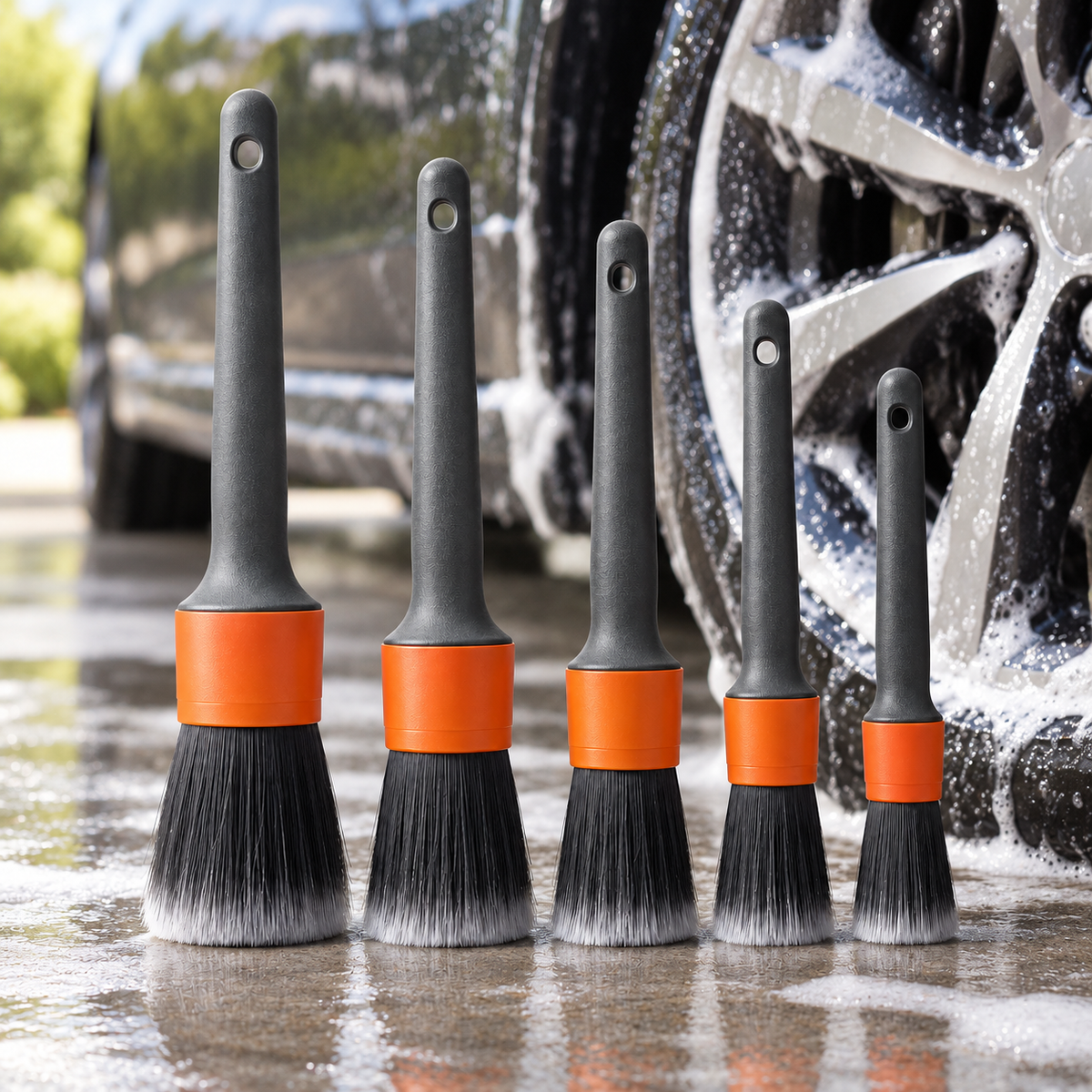 TwinDetail Exterior Brush Set — 5 Piece Set — lifestyle