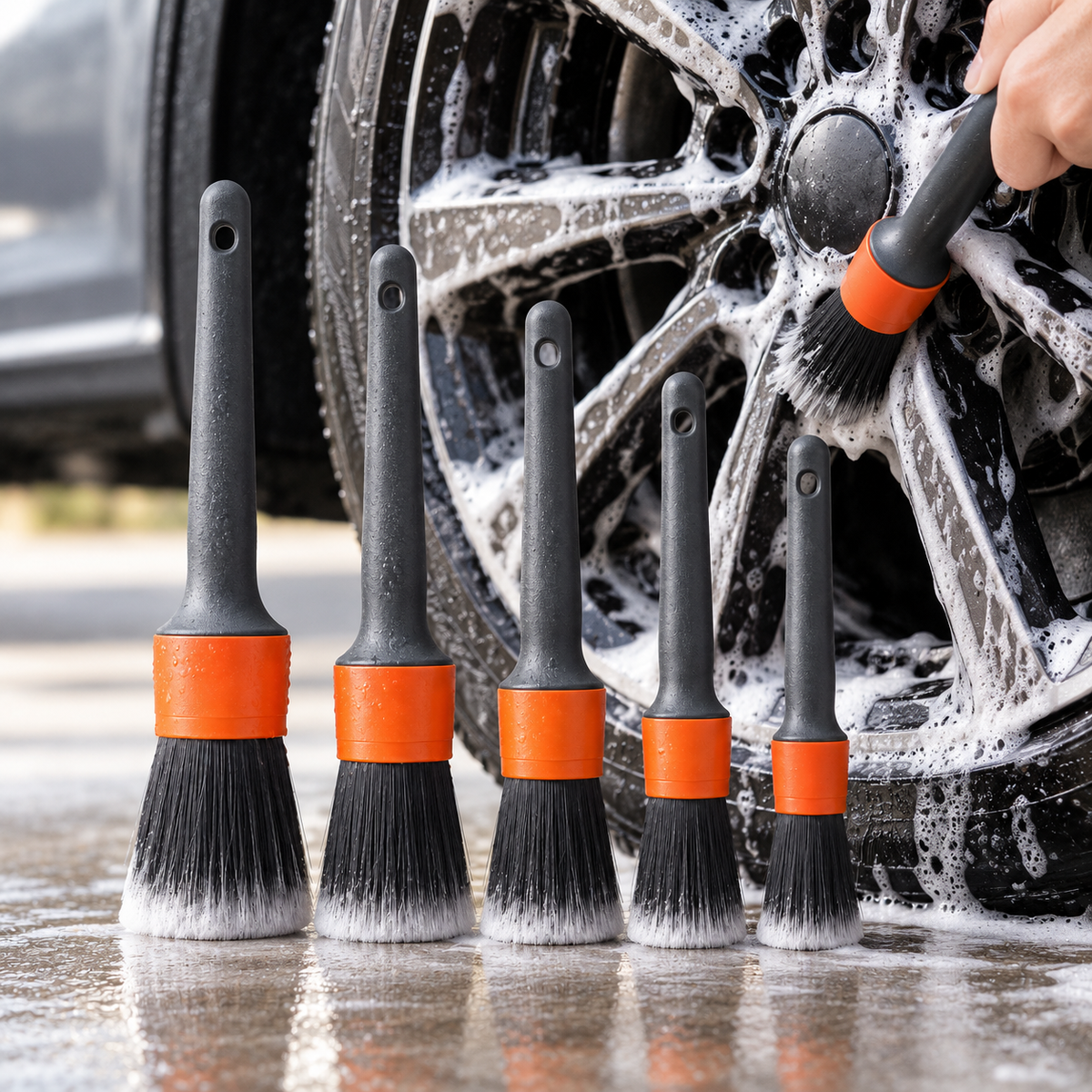 TwinDetail Exterior Brush Set — 5 Piece Set — feature