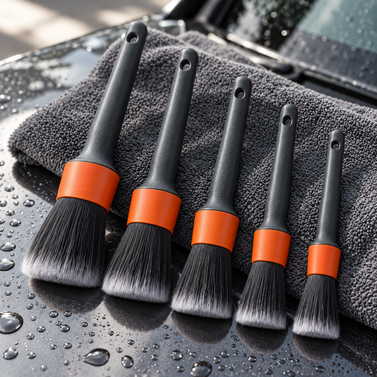 TwinDetail Exterior Brush Set — 5 Piece Set — detail