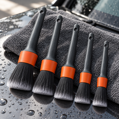 TwinDetail Exterior Brush Set — 5 Piece Set — detail