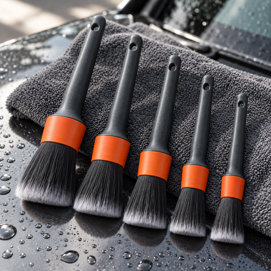 TwinDetail Exterior Brush Set — 5 Piece Set — detail