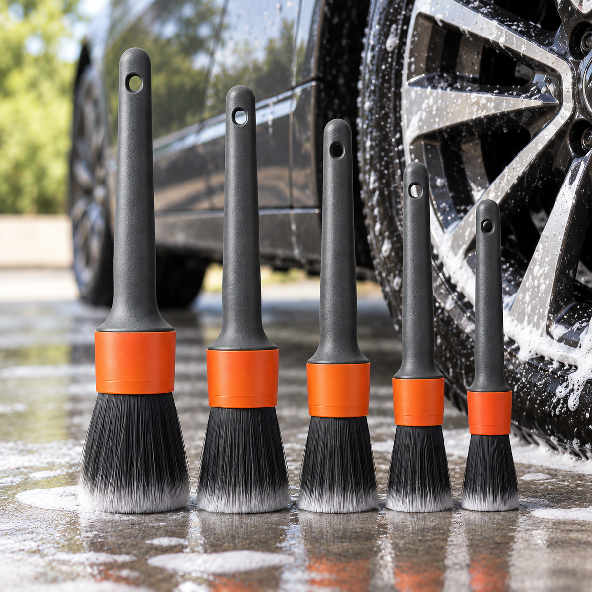 TwinDetail Exterior Brush Set — 5 Piece Set — overview